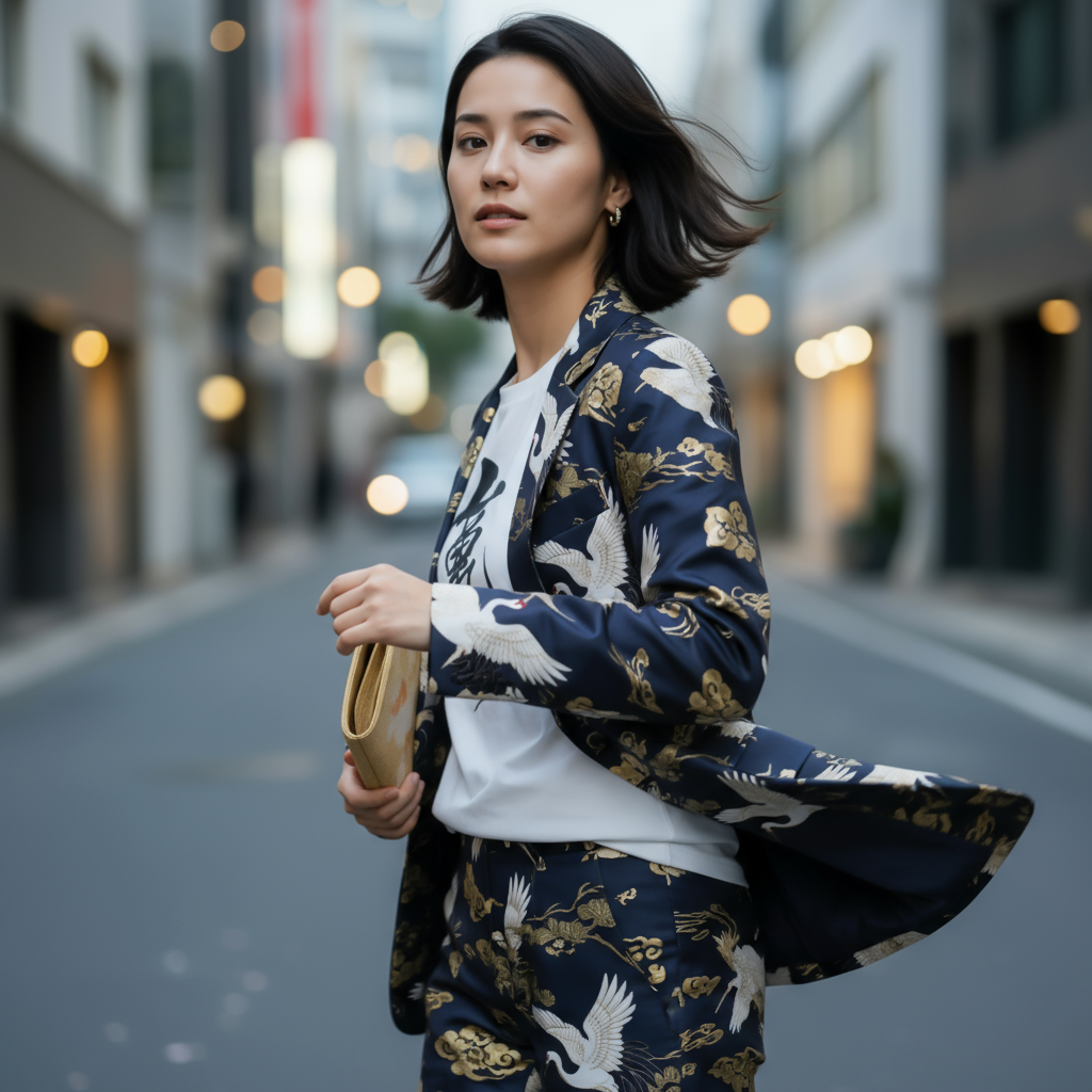 Gold and Dust Orange Brocade Beloved Japanese Clutch