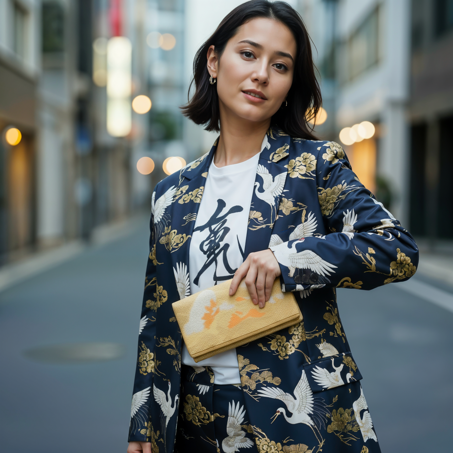 Gold and Dust Orange Brocade Beloved Japanese Clutch