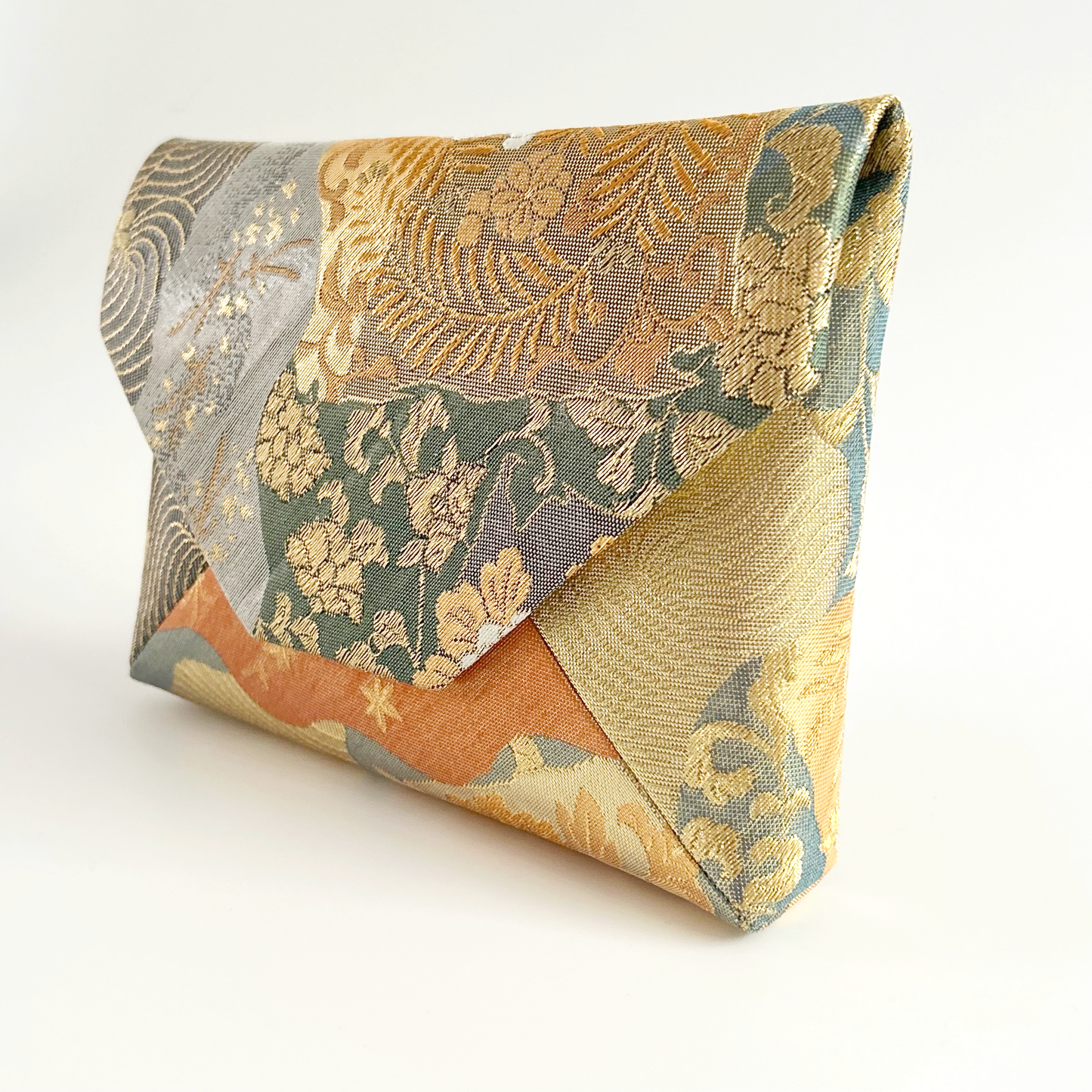 Japanese Clutch, Vintage Kimono Obi Envelope Bag, Formal Wedding Handbag