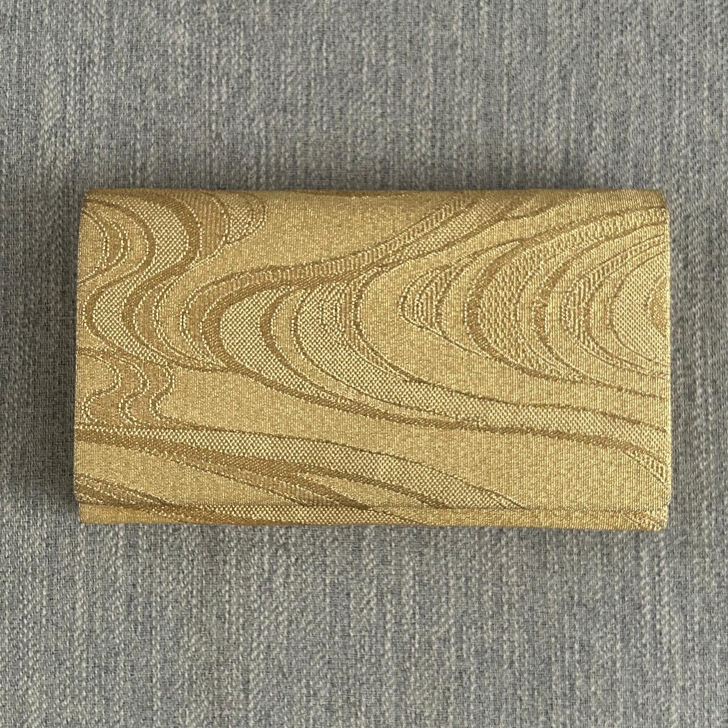 Genuine Vintage Japanese Clutch Bag with Elegant Wave Pattern