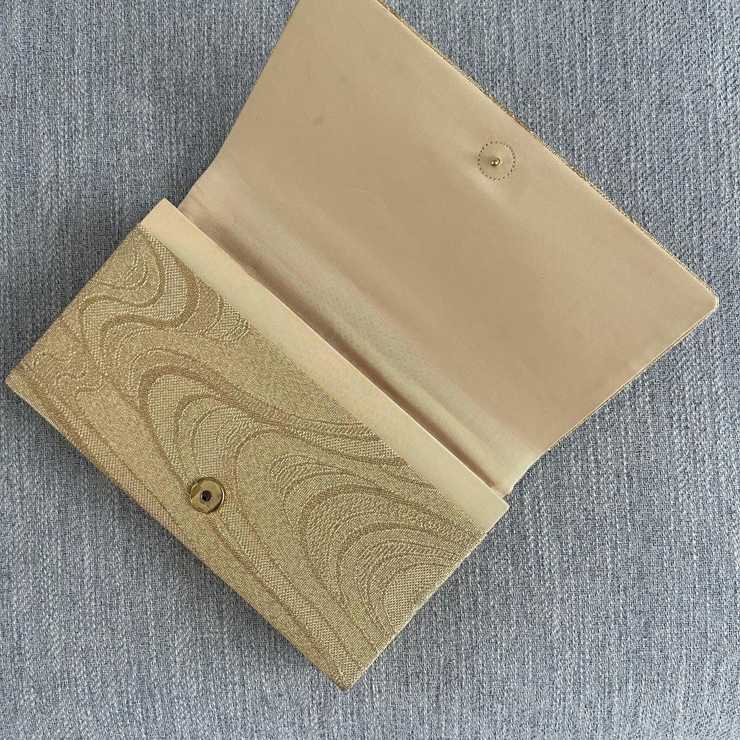 Genuine Vintage Japanese Clutch Bag with Elegant Wave Pattern
