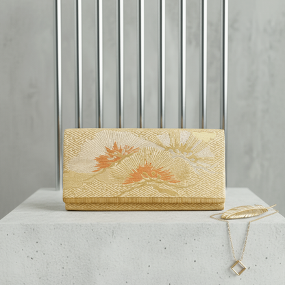 Gold and Dust Orange Brocade Beloved Japanese Clutch
