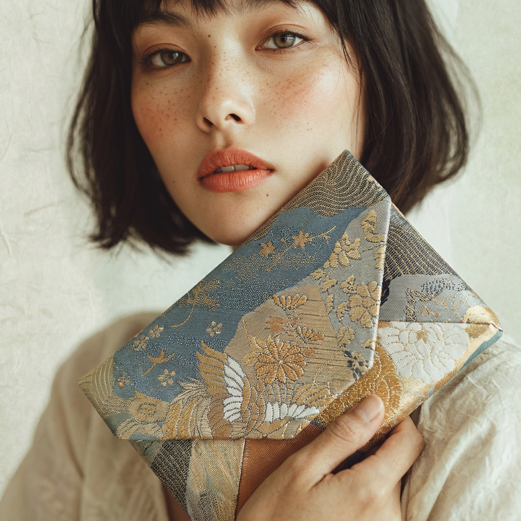 Vintage Japanese Sukiya Bukuro Pouch – Kimono Silk Obi Fabric Evening Bag