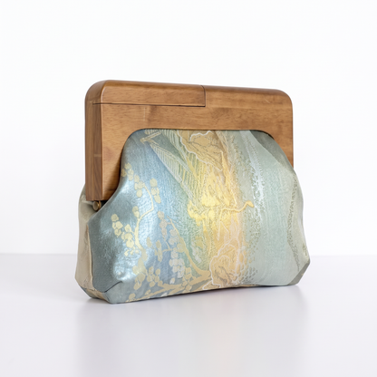 La Kōbako 01 | Vintage Obi Clutch, Wooden Frame